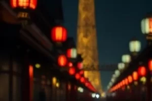 雨落青石巷封面：青石巷里的积水倒映屋檐